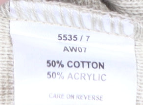 Green Woods Escape Men's Beige XL V-Neck Pullover Jumper