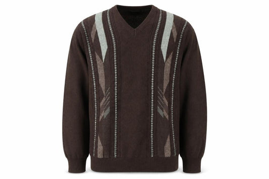 Greenwoods Men's XL Brown Pullover Jumper