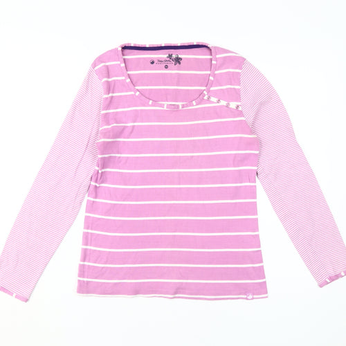Peter Storm Pink Striped Women's T-Shirt Size 14