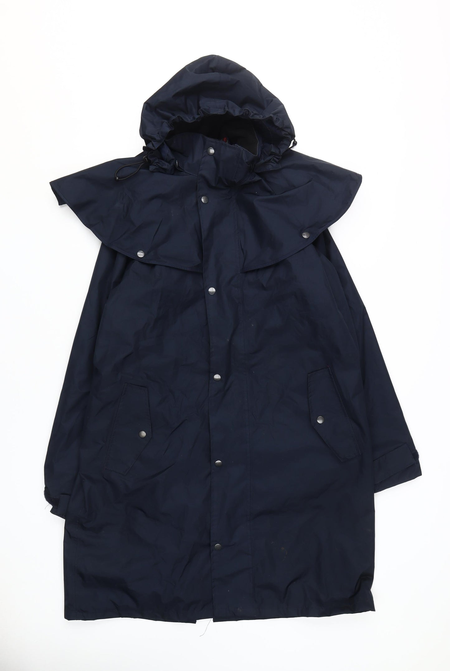 Cotton Traders Men's Blue M Rain Coat Hooded