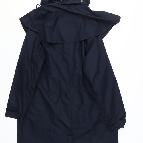 Cotton Traders Men's Blue M Rain Coat Hooded