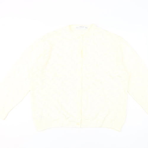 St Michael Women's White Cardigan Size 16 Knitwear