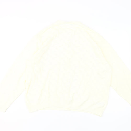 St Michael Women's White Cardigan Size 16 Knitwear