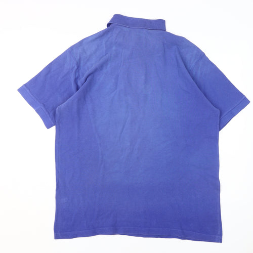 Marks and Spencer Men's Blue Polo Shirt XL Cotton