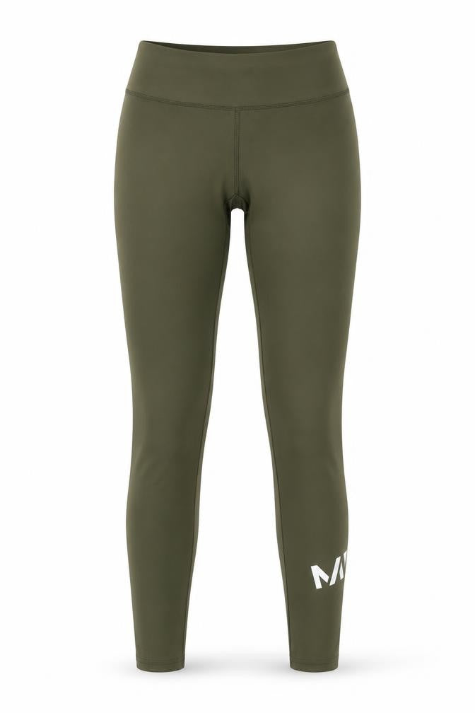 Front view of Myprotein Women's Green Leggings S - Yoga Gym & Running