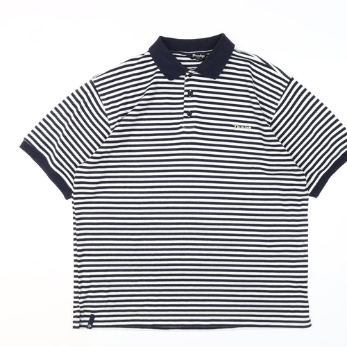 Dunlop Men's XL Striped Polo Shirt for Golf in Black