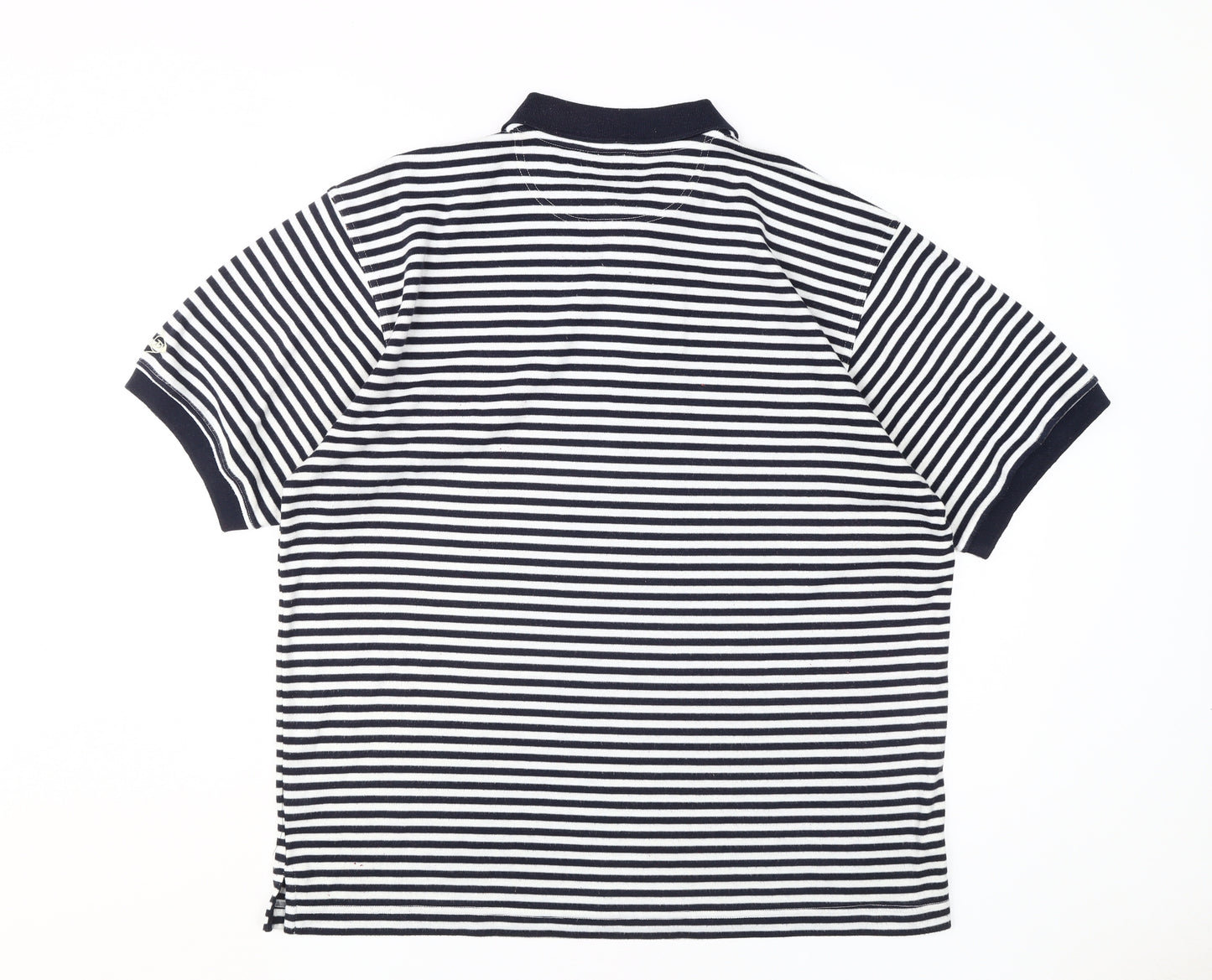 Dunlop Men's XL Striped Polo Shirt for Golf in Black