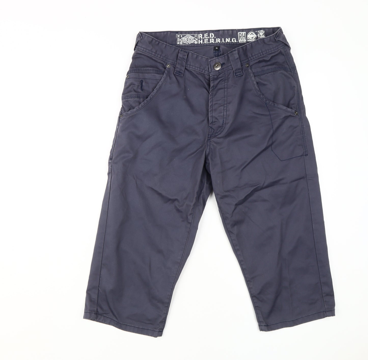 Red Herring Men's Blue Cargo Trousers - Size 30
