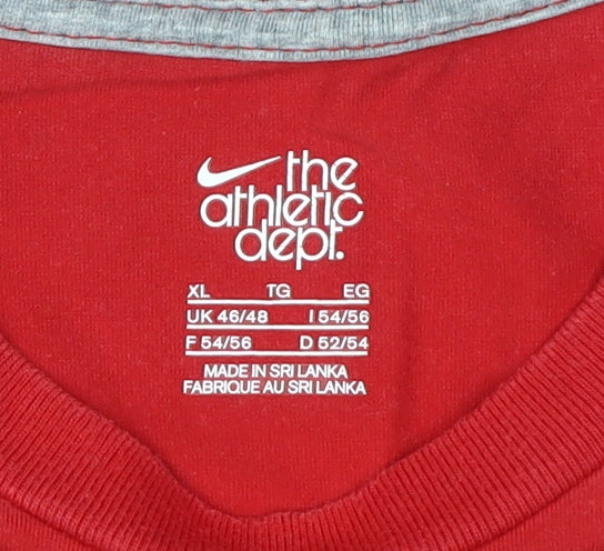 Nike Men's Red Sleeveless T-Shirt XL