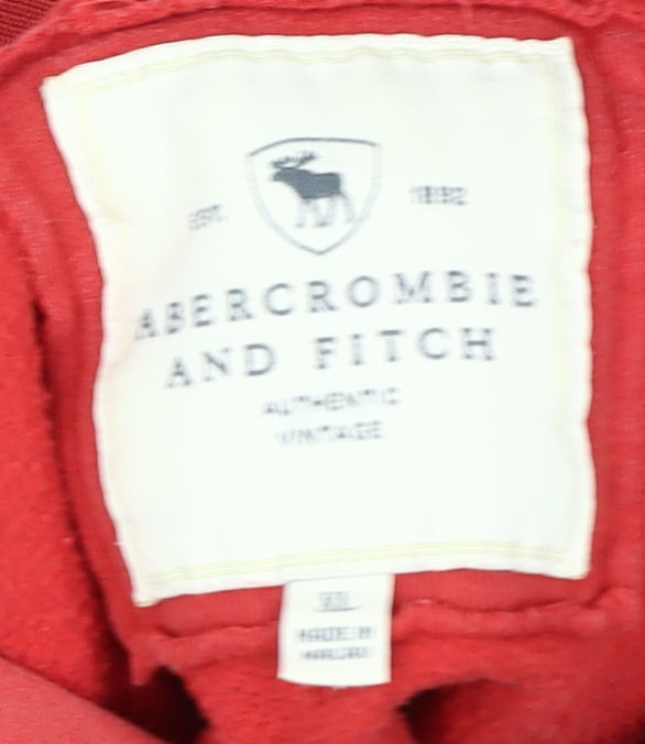 Abercrombie & Fitch Red XL Men's Hoodie Pullover