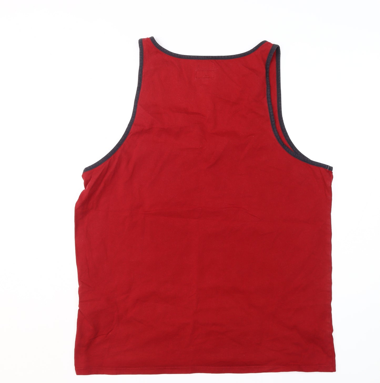 Armani Jeans Men's Red Sleeveless T-Shirt L