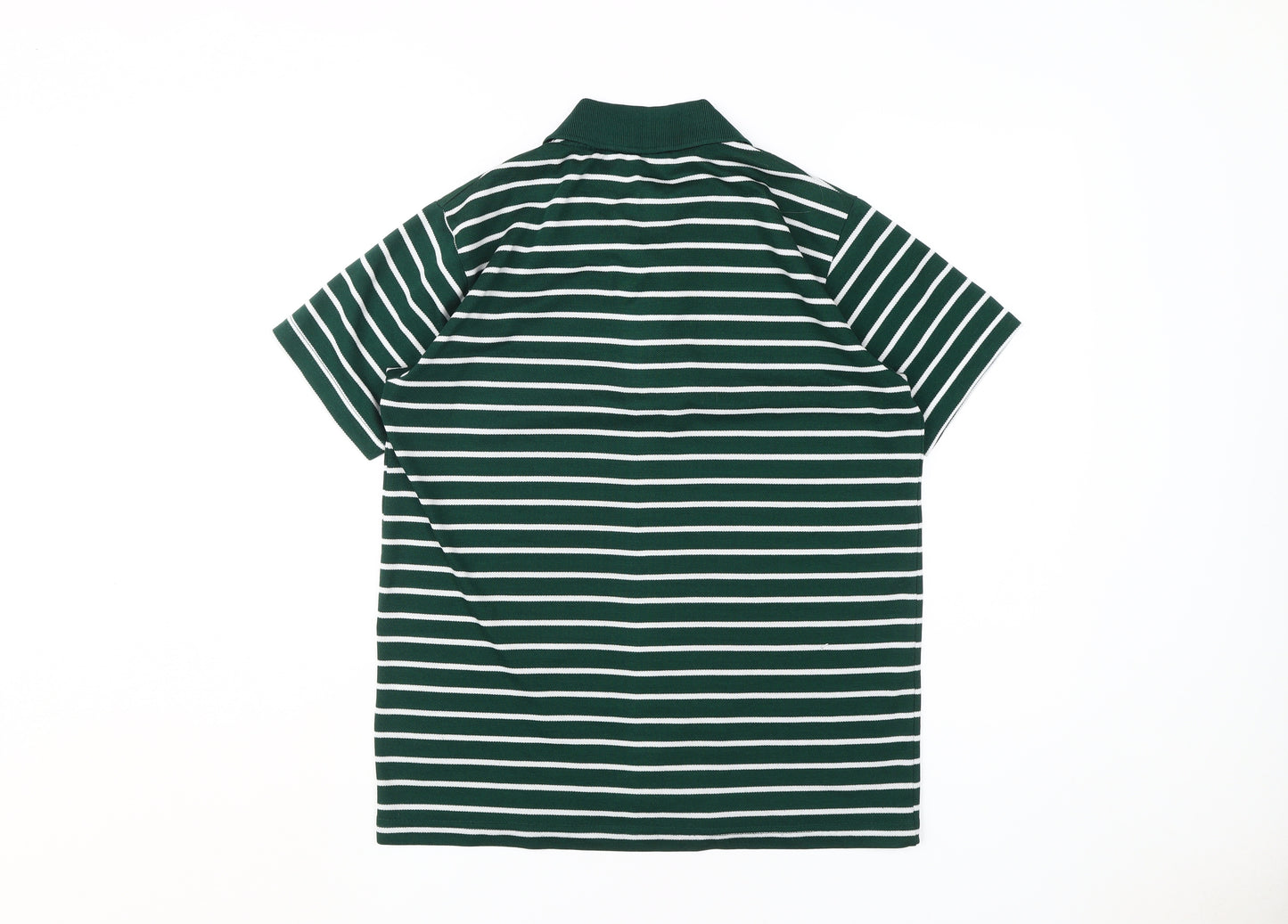 JBC Men's Green Striped Polo Shirt M Collared