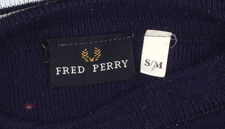 Fred Perry Men's Blue Striped Pullover S
