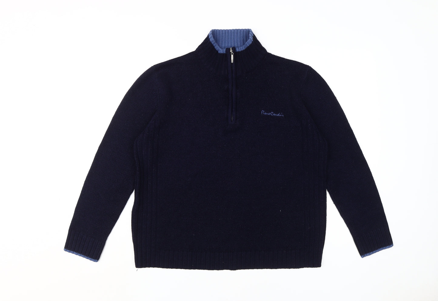Pierre Cardin Men's Navy Pullover Jumper M, Casual Knit