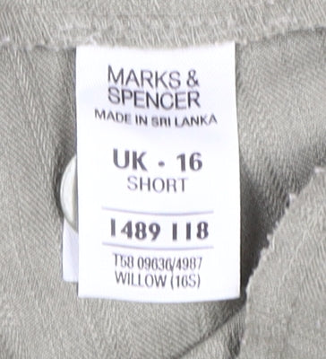 Marks and Spencer Women's Beige Trousers Size 16