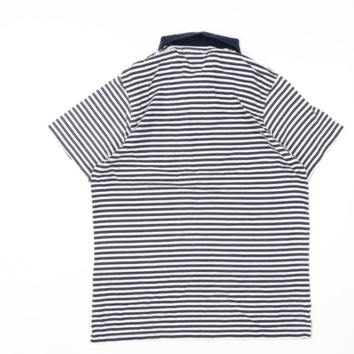 Everlast Men's Black Striped Polo Shirt L