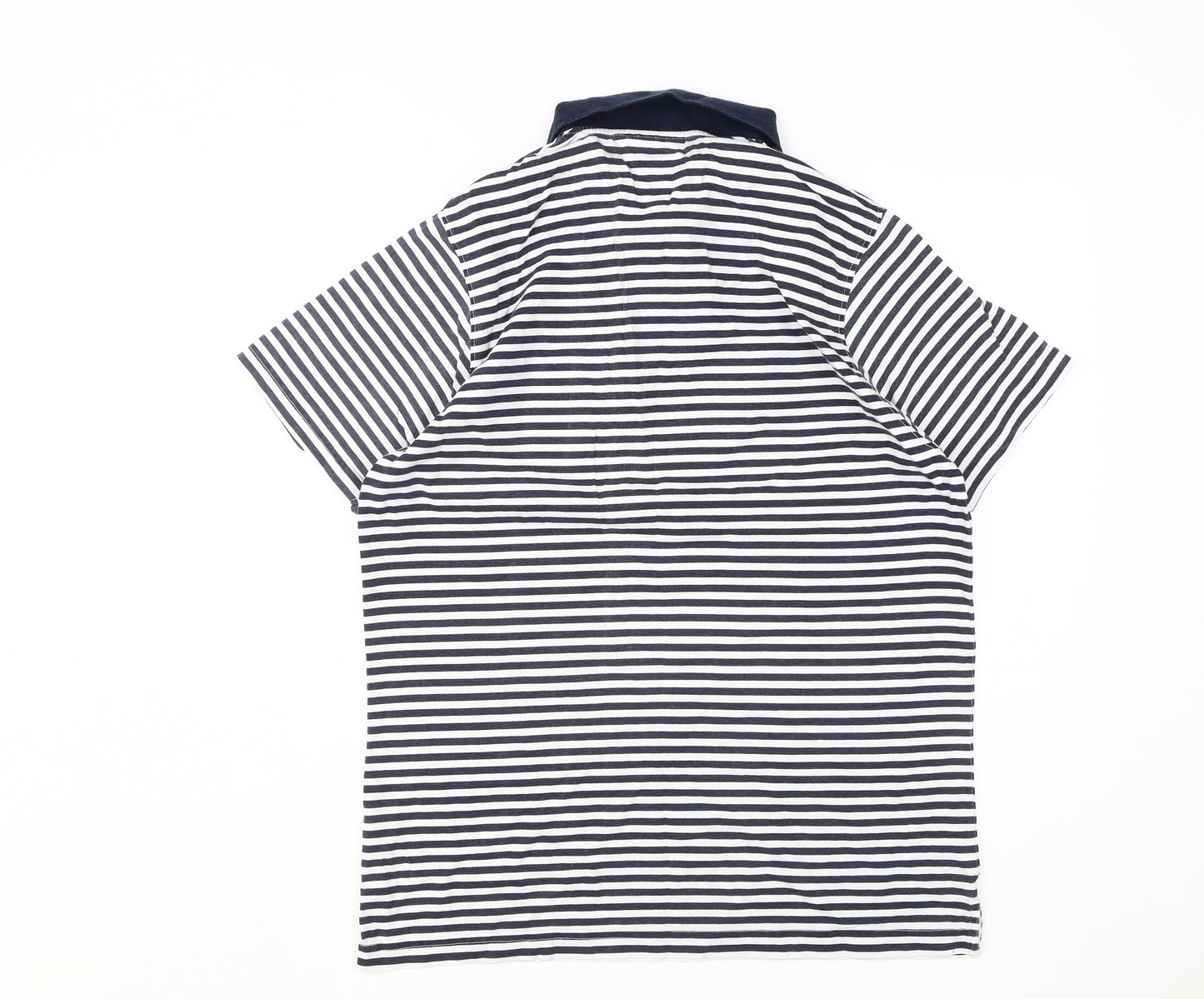 Everlast Men's Black Striped Polo Shirt L