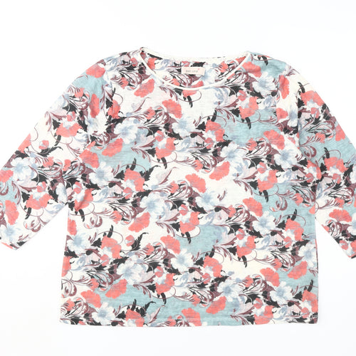 Marks and Spencer Women's Multicoloured Floral T-Shirt