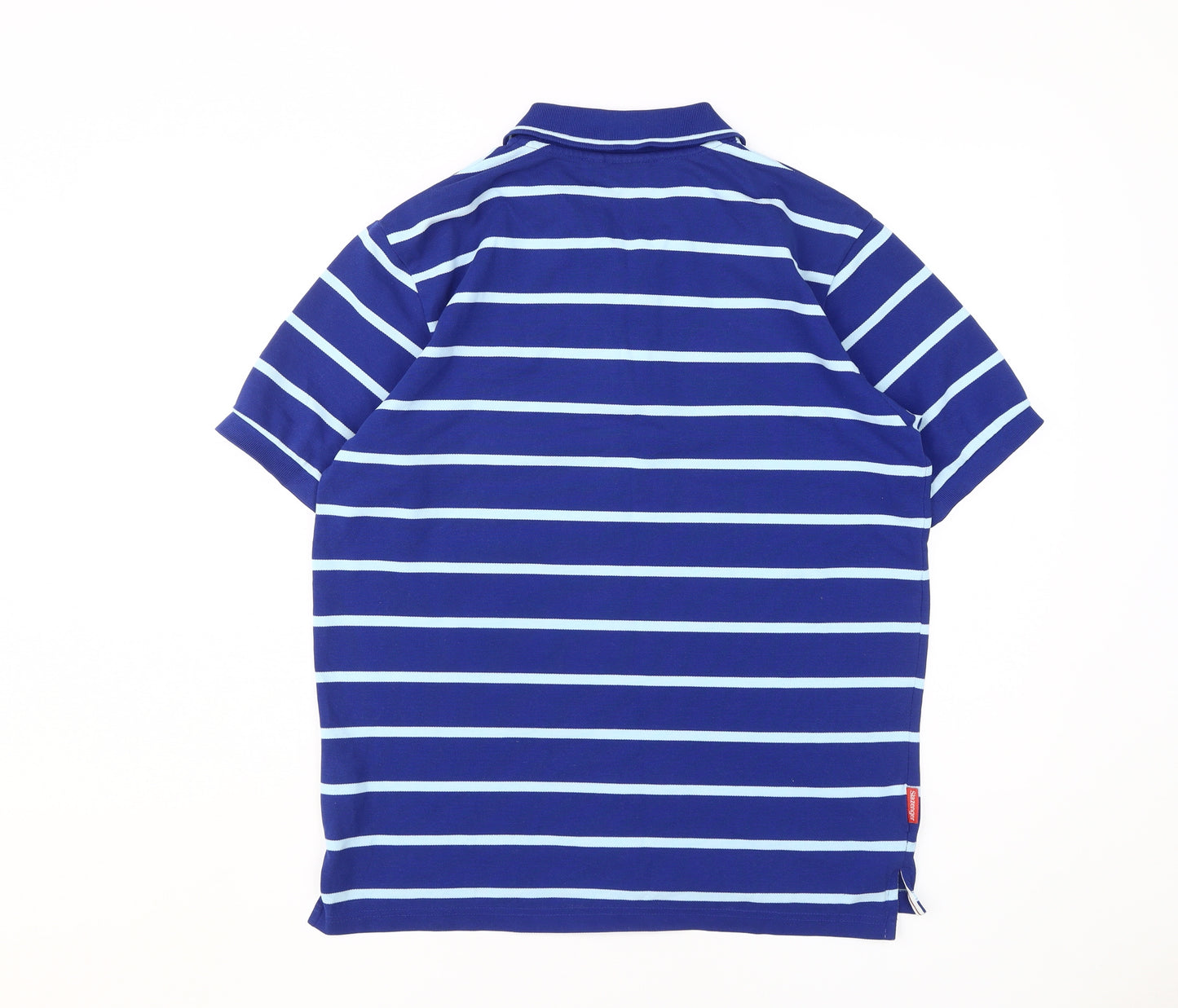 Slazenger Men's Blue Striped Polo T-Shirt, Size L