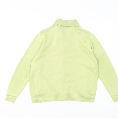 Jumper Women's Green Cable-Knit Cardigan L