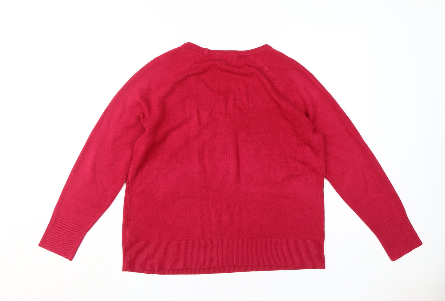 Per Una Women's Red Jumper Size 18 - Elegant Pullover