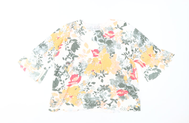 Marks and Spencer Women's Multicoloured Floral Tunic Blouse Size 16