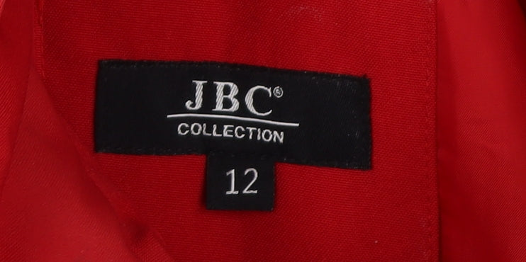 JBC Women's Red Parka Coat Size 12 - Stylish Winter Essential