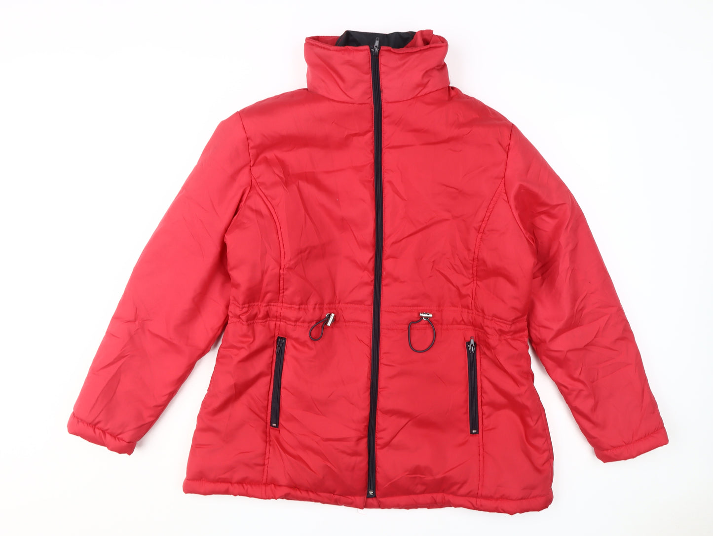 Anne De Lançay Women's Red Puffer Jacket Size L, Winter Style