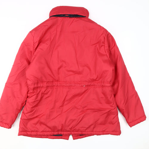Anne De Lançay Women's Red Puffer Jacket Size L, Winter Style