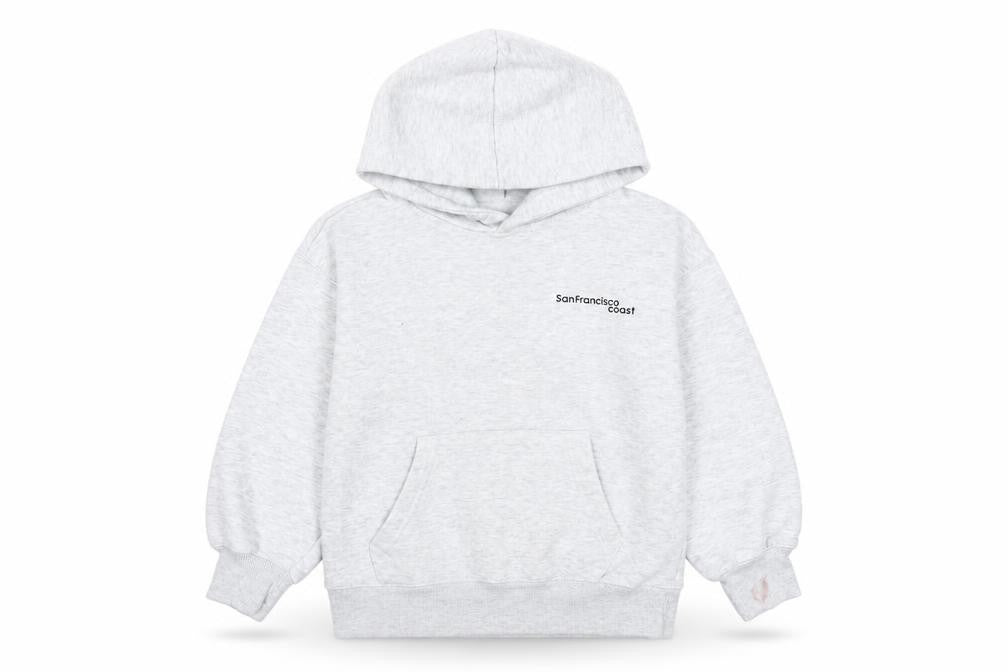 Zara Girls Grey Pullover Hoodie, 8-9 Years, Cozy Knit
