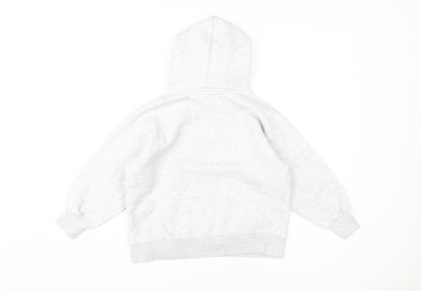 Zara Girls Grey Pullover Hoodie, 8-9 Years, Cozy Knit
