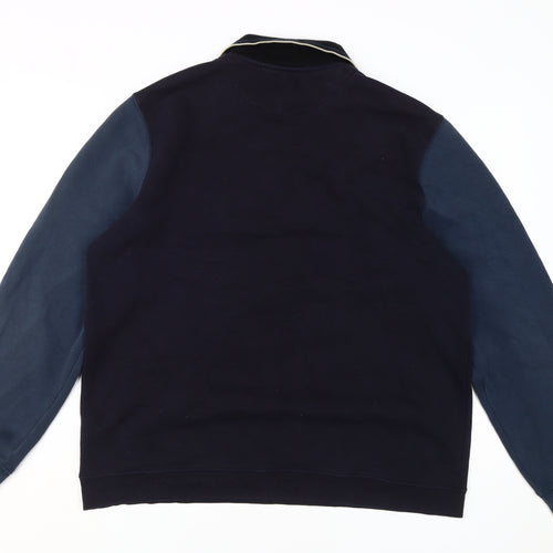 Tom Hagan Men’s Blue Henley Sweatshirt L