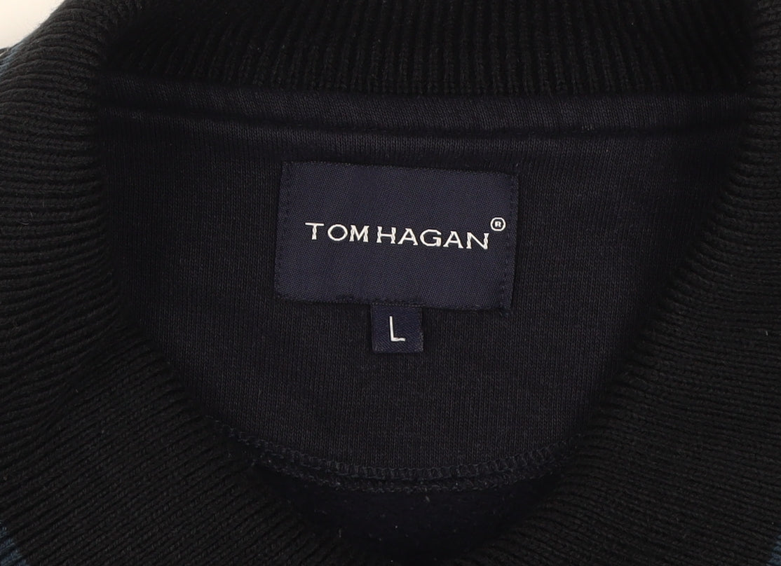 Tom Hagan Men’s Blue Henley Sweatshirt L