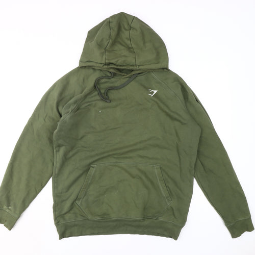 Gymshark Men's Green Pullover Hoodie Size L