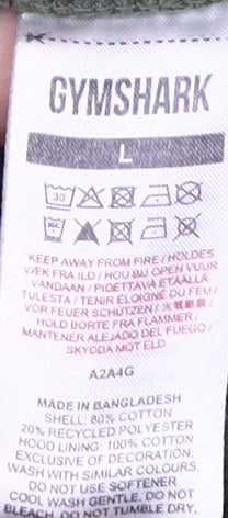 Gymshark Men's Green Pullover Hoodie Size L