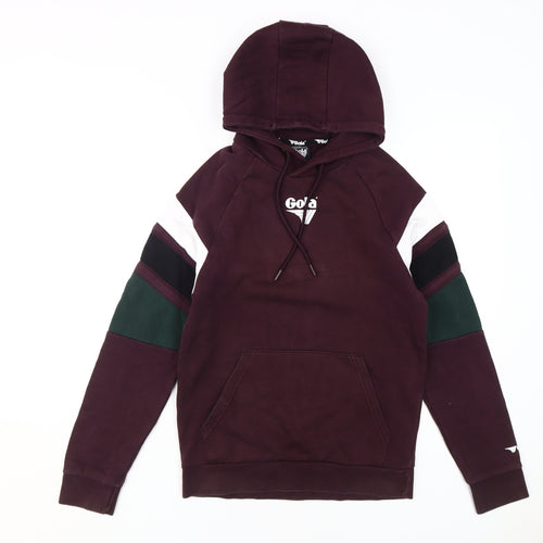 Gola Unisex Purple XS Pullover Hoodie Colourblock