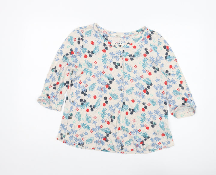 White Stuff Women's Multicoloured Floral Tunic Blouse