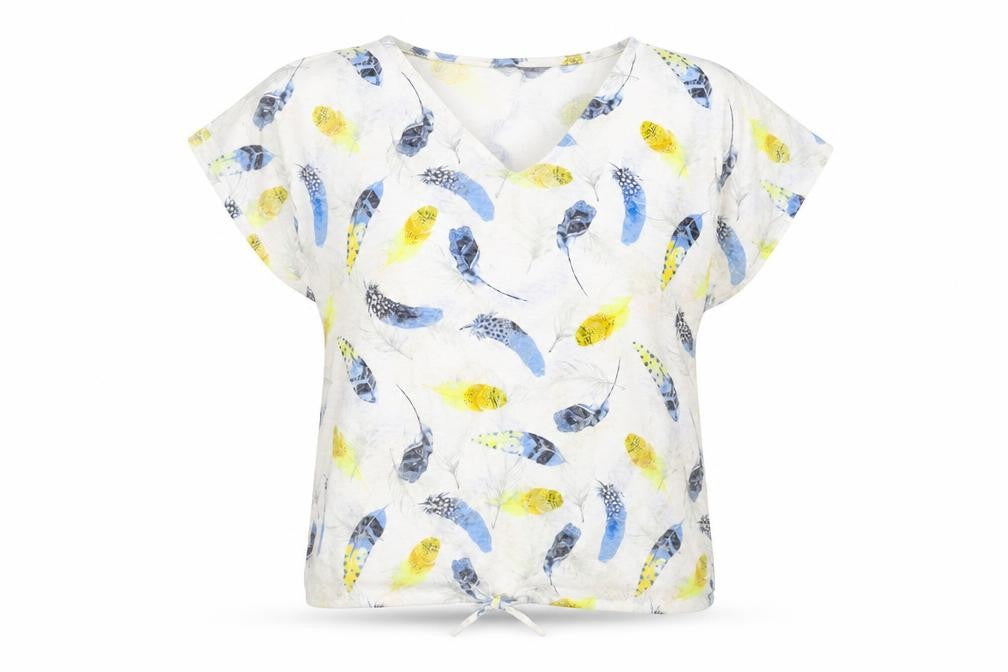 Front view of Principles Women's Multicoloured, size 10, V-Neck T-Shirt