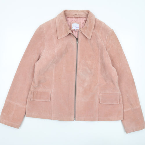Papaya Women's Pink Suede Basic Jacket, Size 20