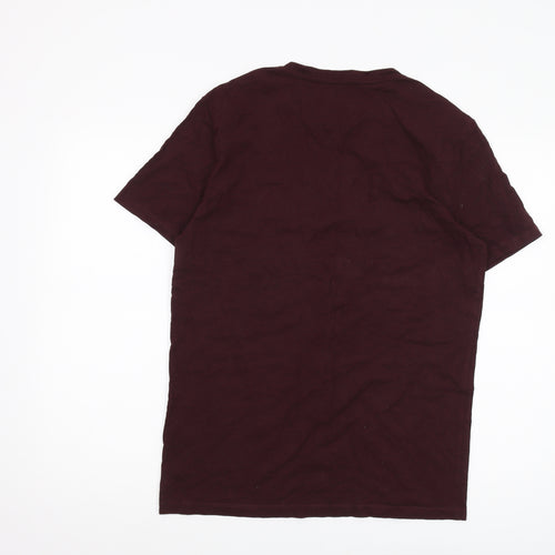 AllSaints Men's Red Medium T-Shirt, Short Sleeve