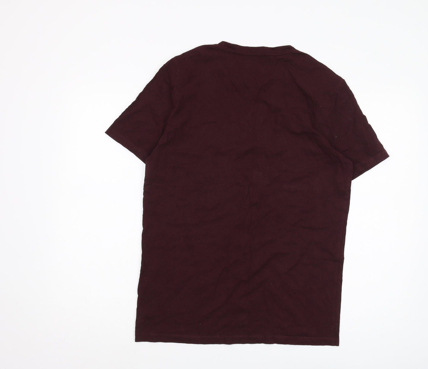 AllSaints Men's Red Medium T-Shirt, Short Sleeve