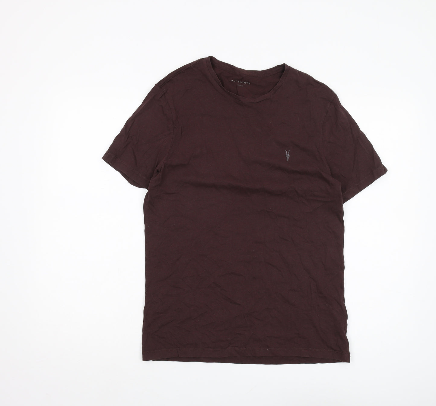 AllSaints Men's Brown Crew Neck T-Shirt M