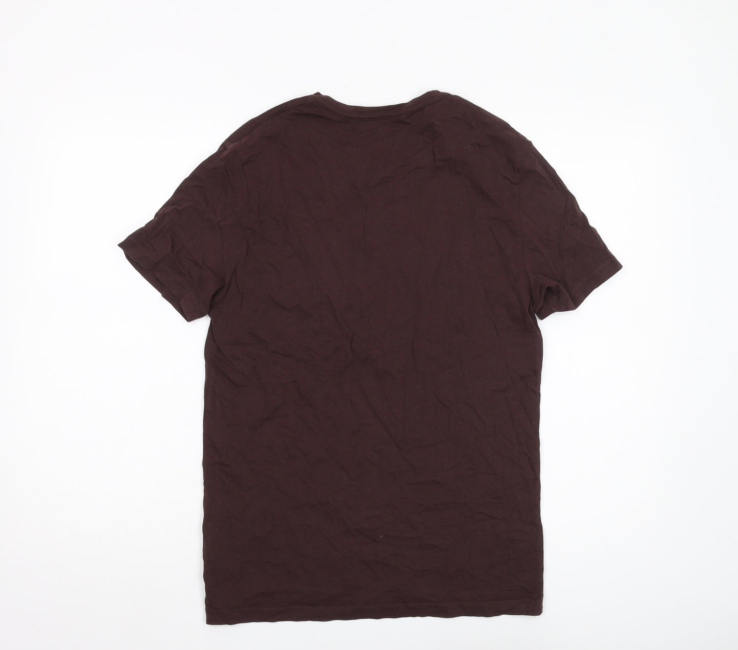 AllSaints Men's Brown Crew Neck T-Shirt M