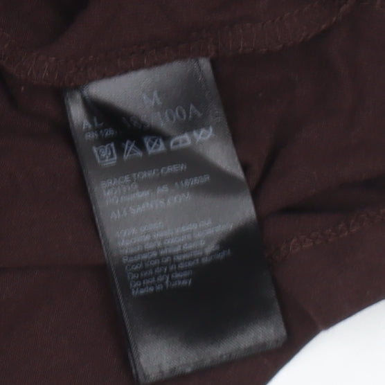 AllSaints Men's Brown Crew Neck T-Shirt M