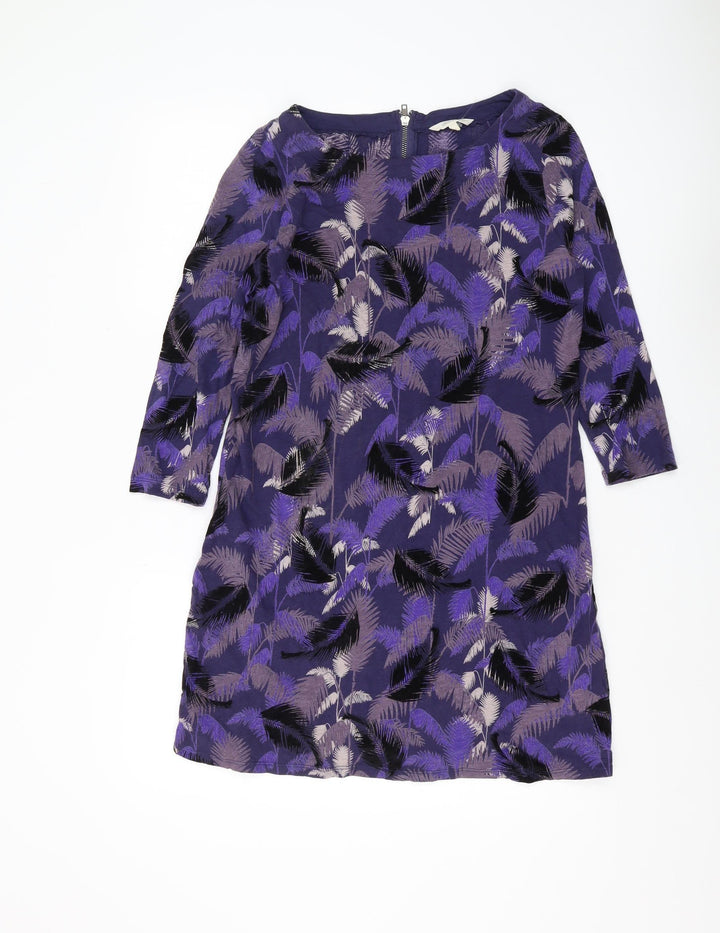 White Stuff Women's Purple Floral Tunic Blouse Size 12