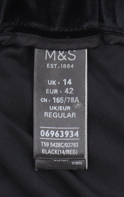 Marks and Spencer Women's Black Trousers Size 14
