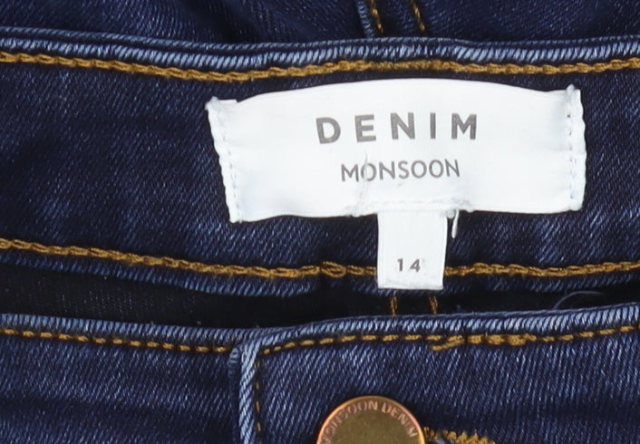 Monsoon Women's Blue Straight Jeans Size 14