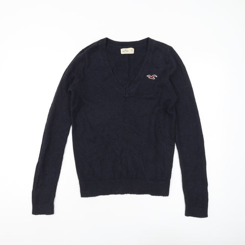 Hollister Women's Black Pullover Jumper M, V-Neck