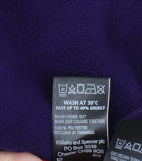 Marks and Spencer Women's Purple Fleece Jacket Size 22