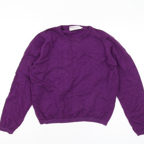 EWM Women's Purple Crew Neck Pullover Jumper M